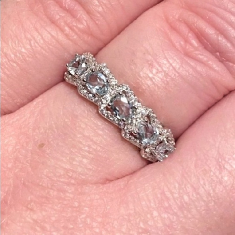 Natural Aquamarine Ring 925